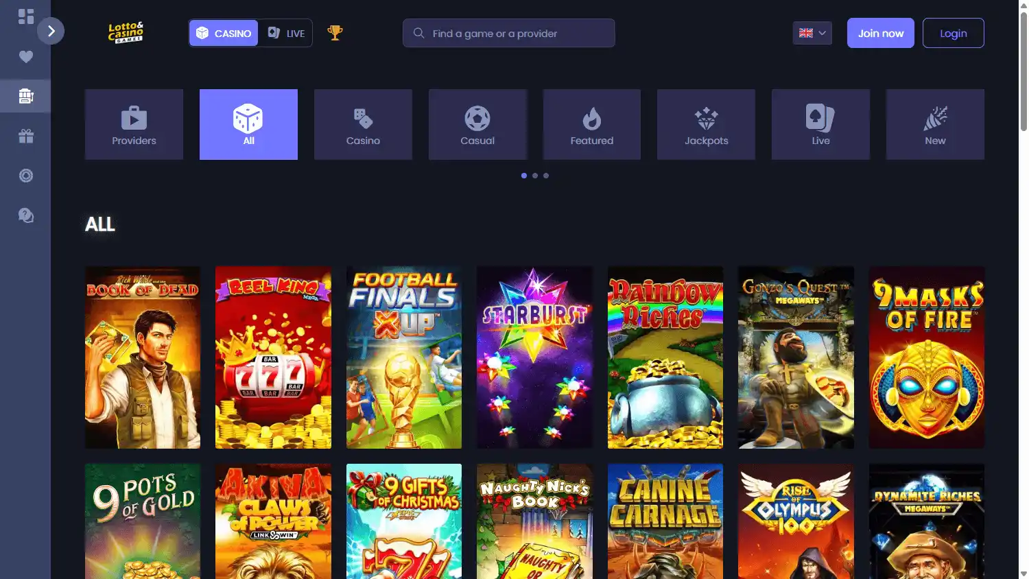 Lotto Games Casino screenshot 2