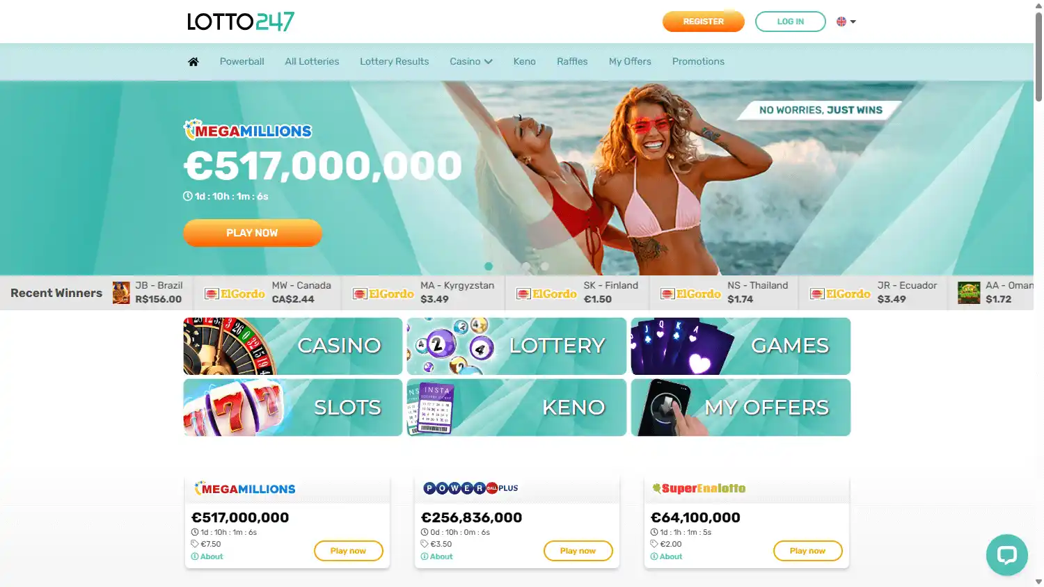 Lotto247 Casino screenshot 1