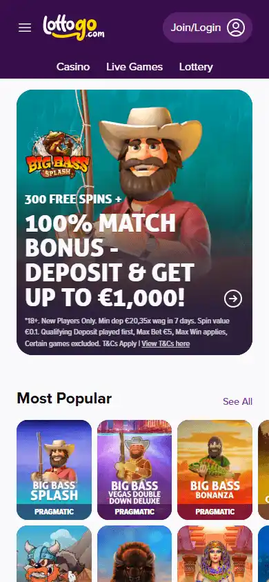 LottoGo Casino screenshot 3
