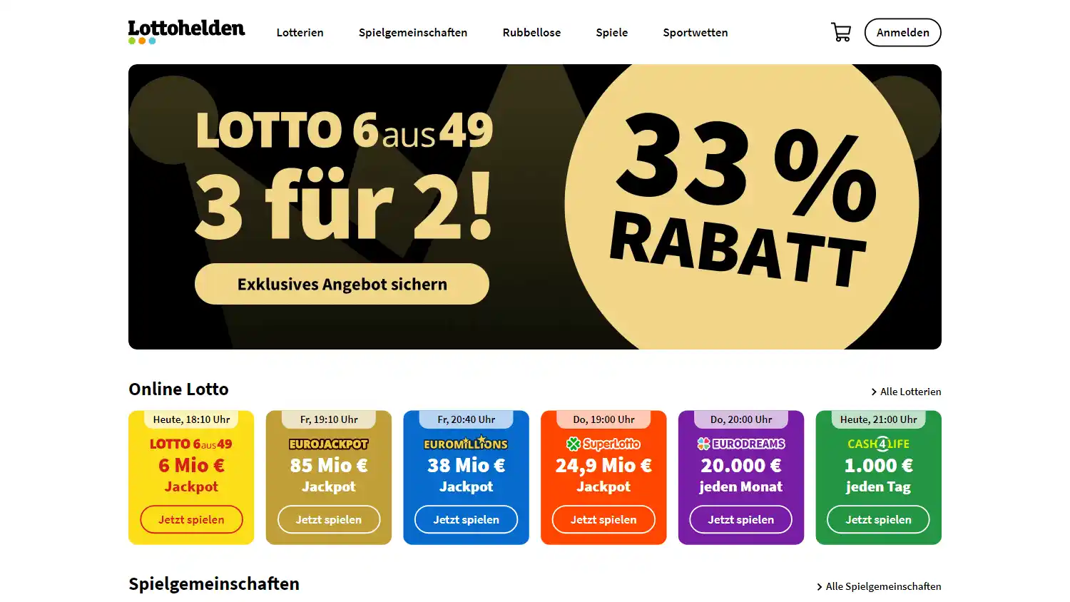 Lottohelden Casino screenshot 1