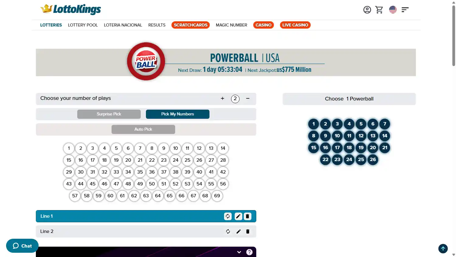 LottoKings Casino screenshot 1