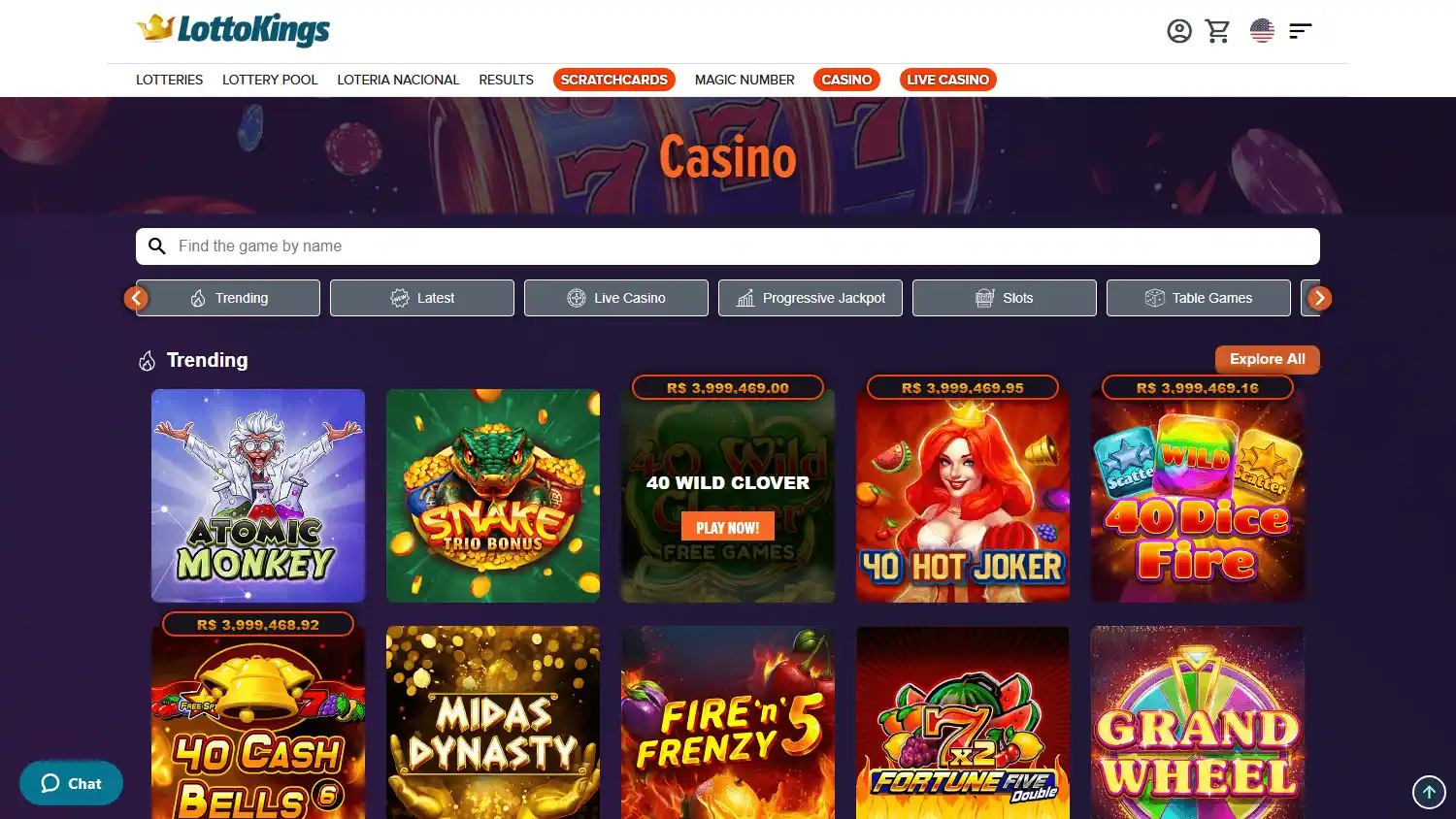LottoKings Casino screenshot 2