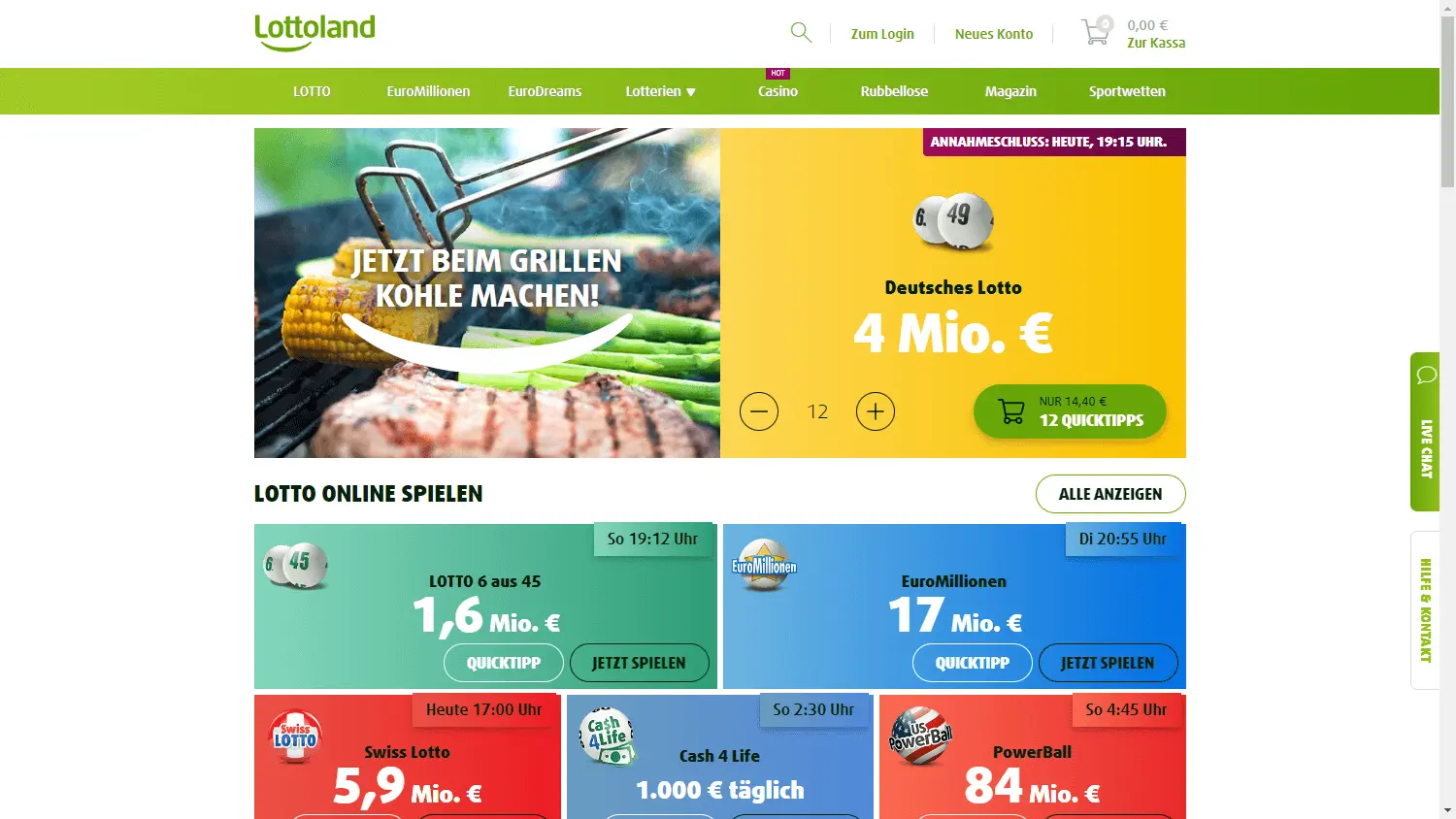 Lottoland Casino AT screenshot 1