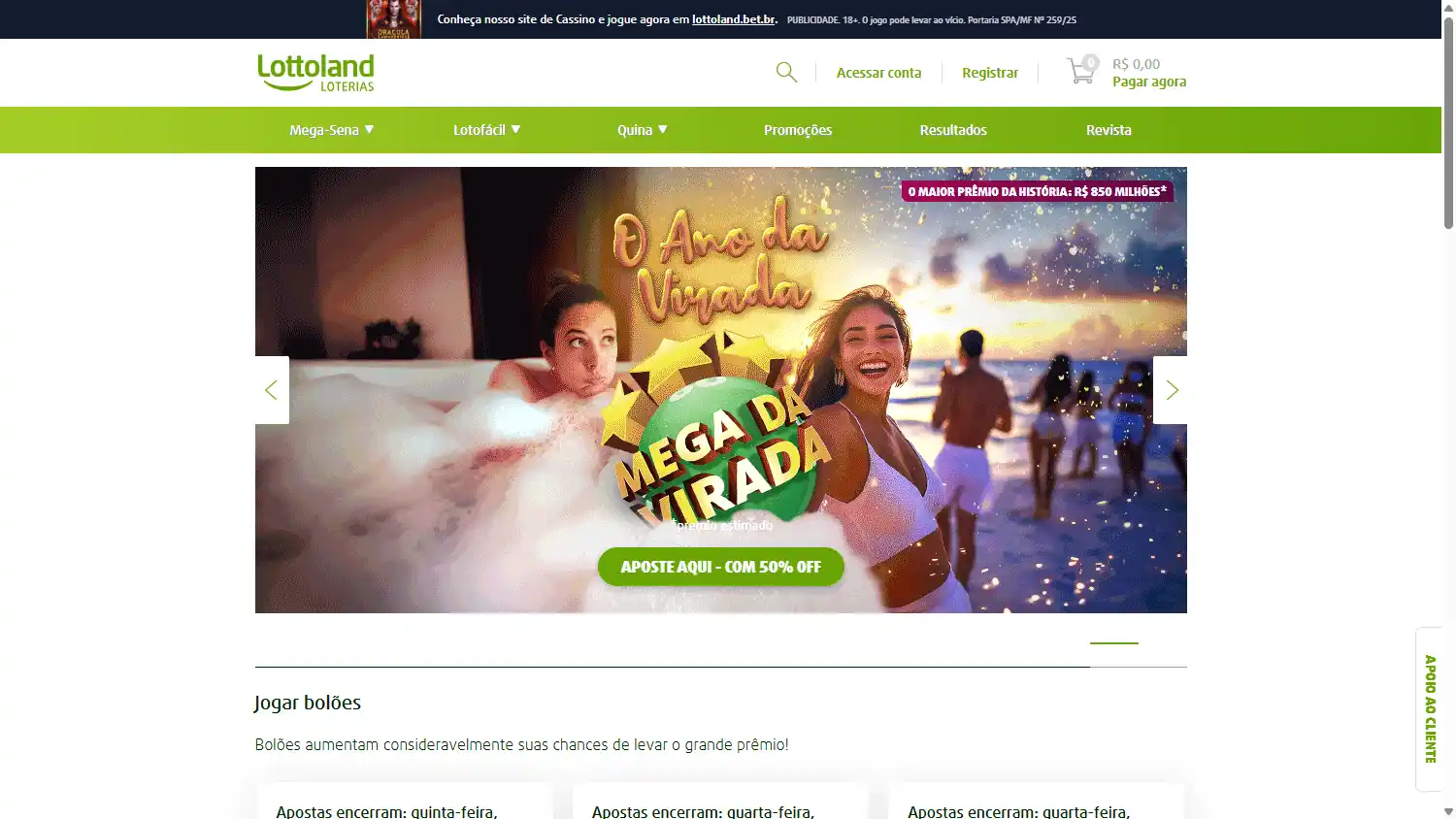 Lottoland Casino screenshot 1