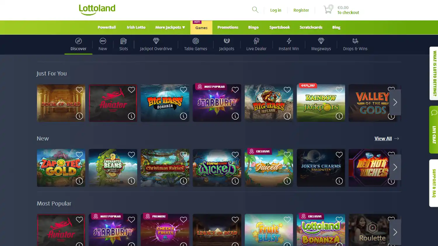 Lottoland Casino IE screenshot 2