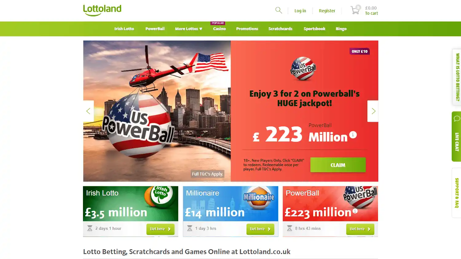 Lottoland Casino UK screenshot 1