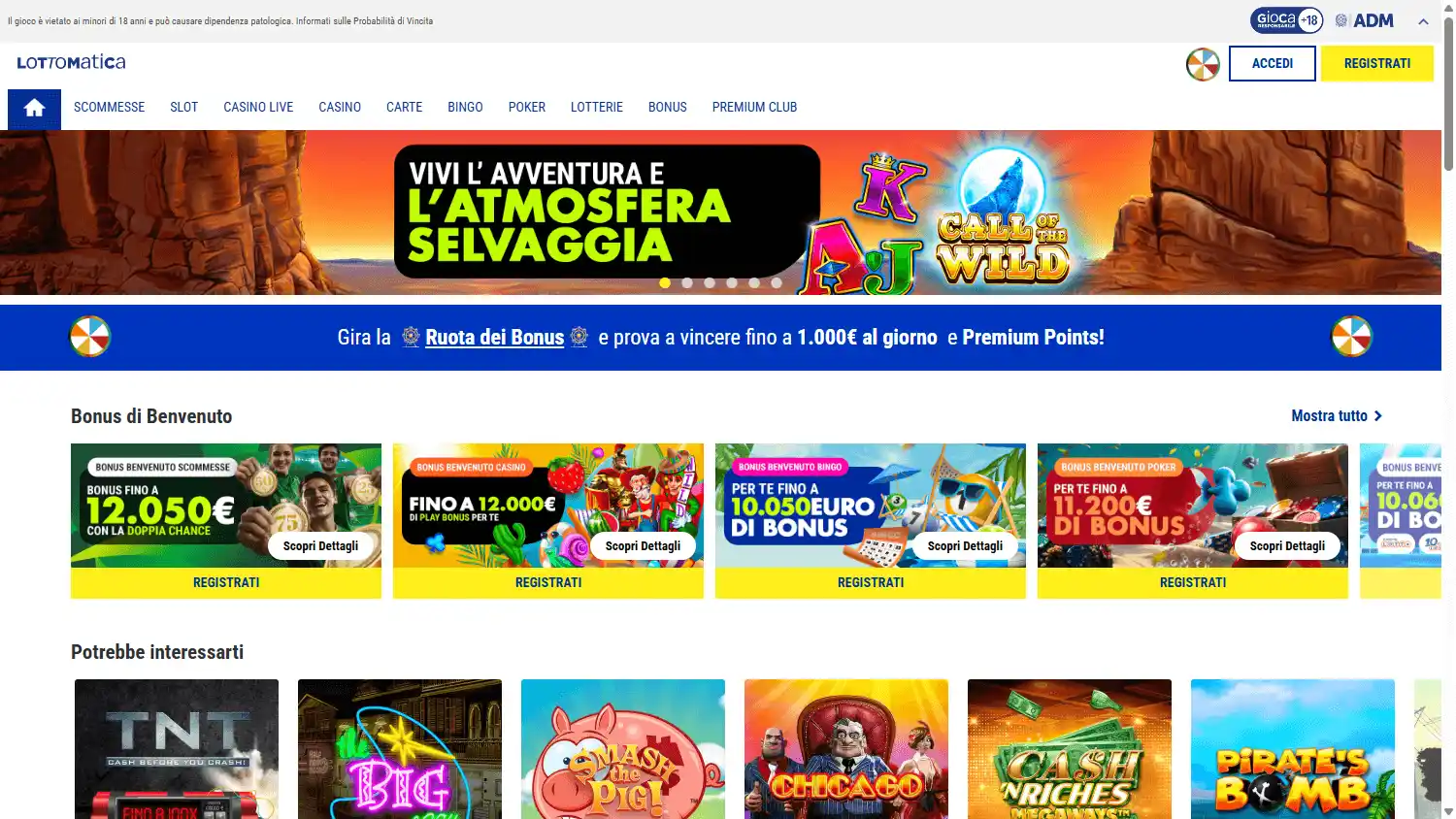 Lottomatica Casino screenshot 1