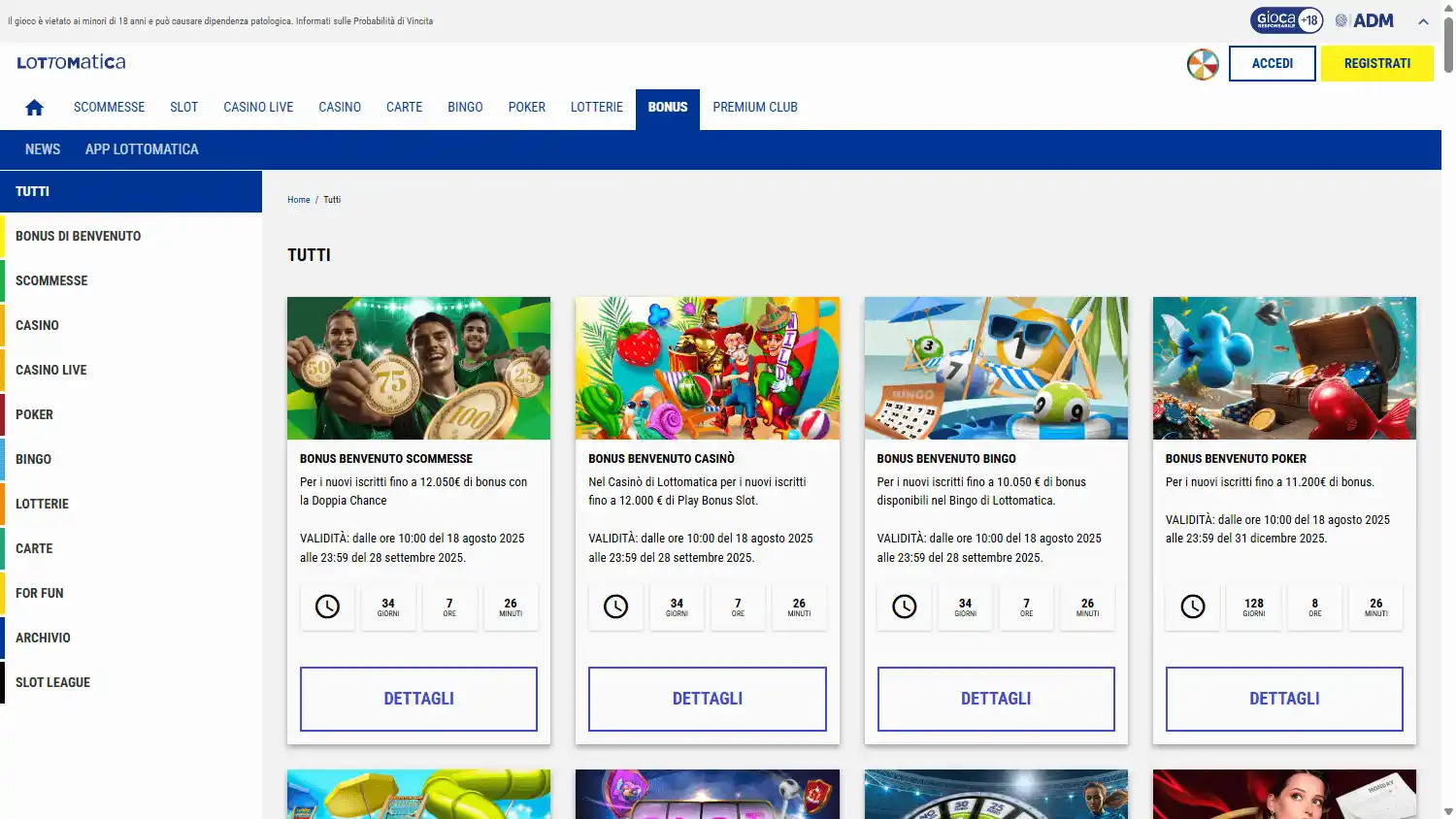 Lottomatica Casino screenshot 3