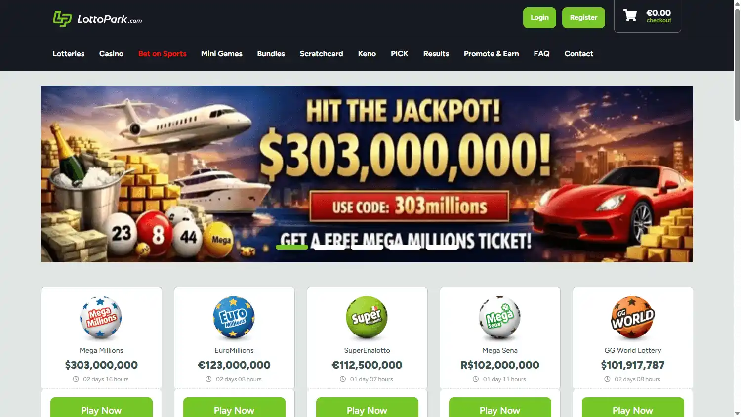 LottoPark Casino screenshot 1