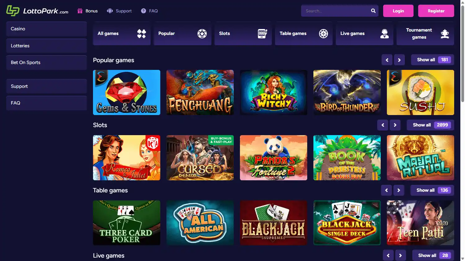 LottoPark Casino screenshot 2