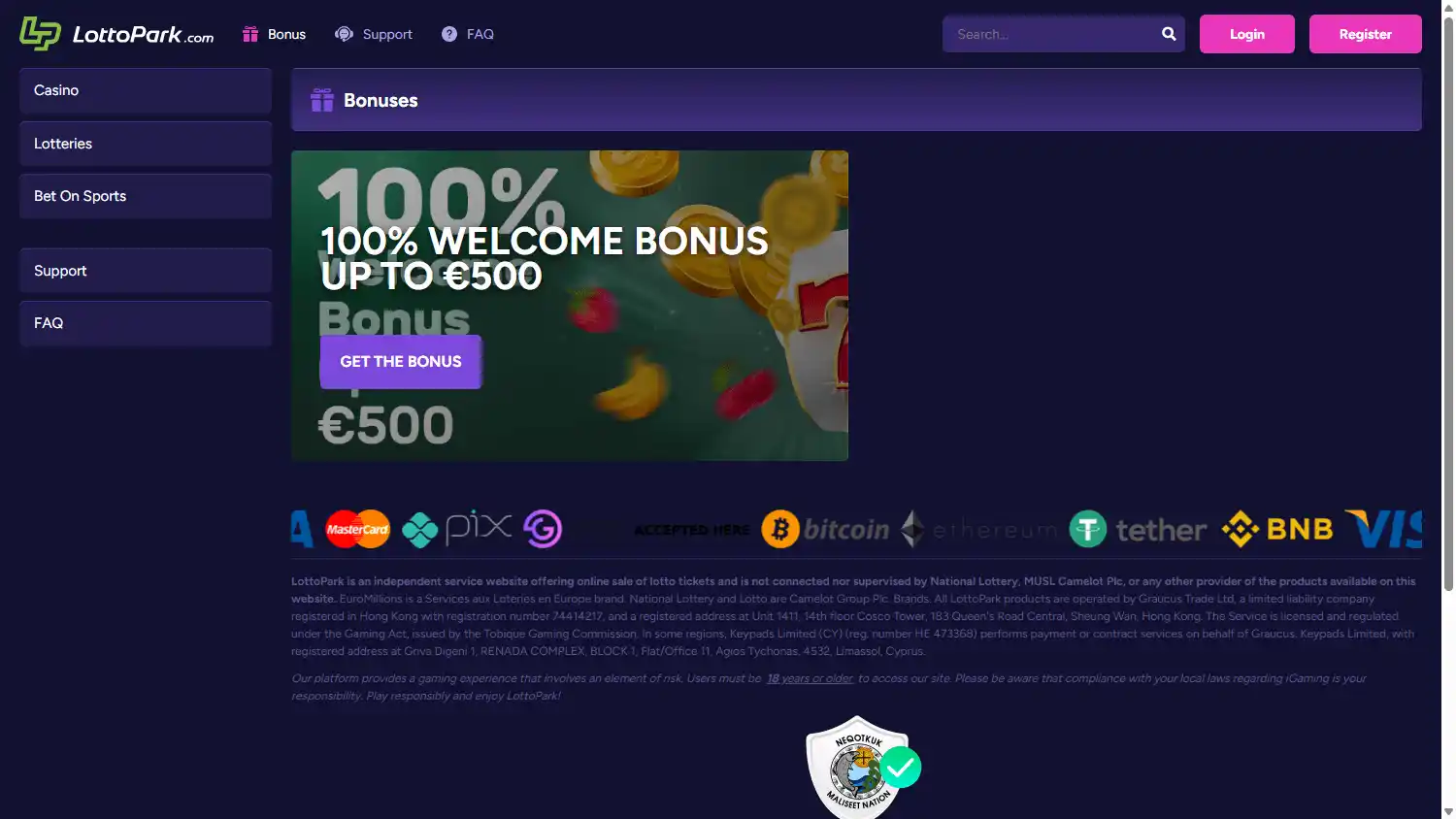 LottoPark Casino screenshot 3