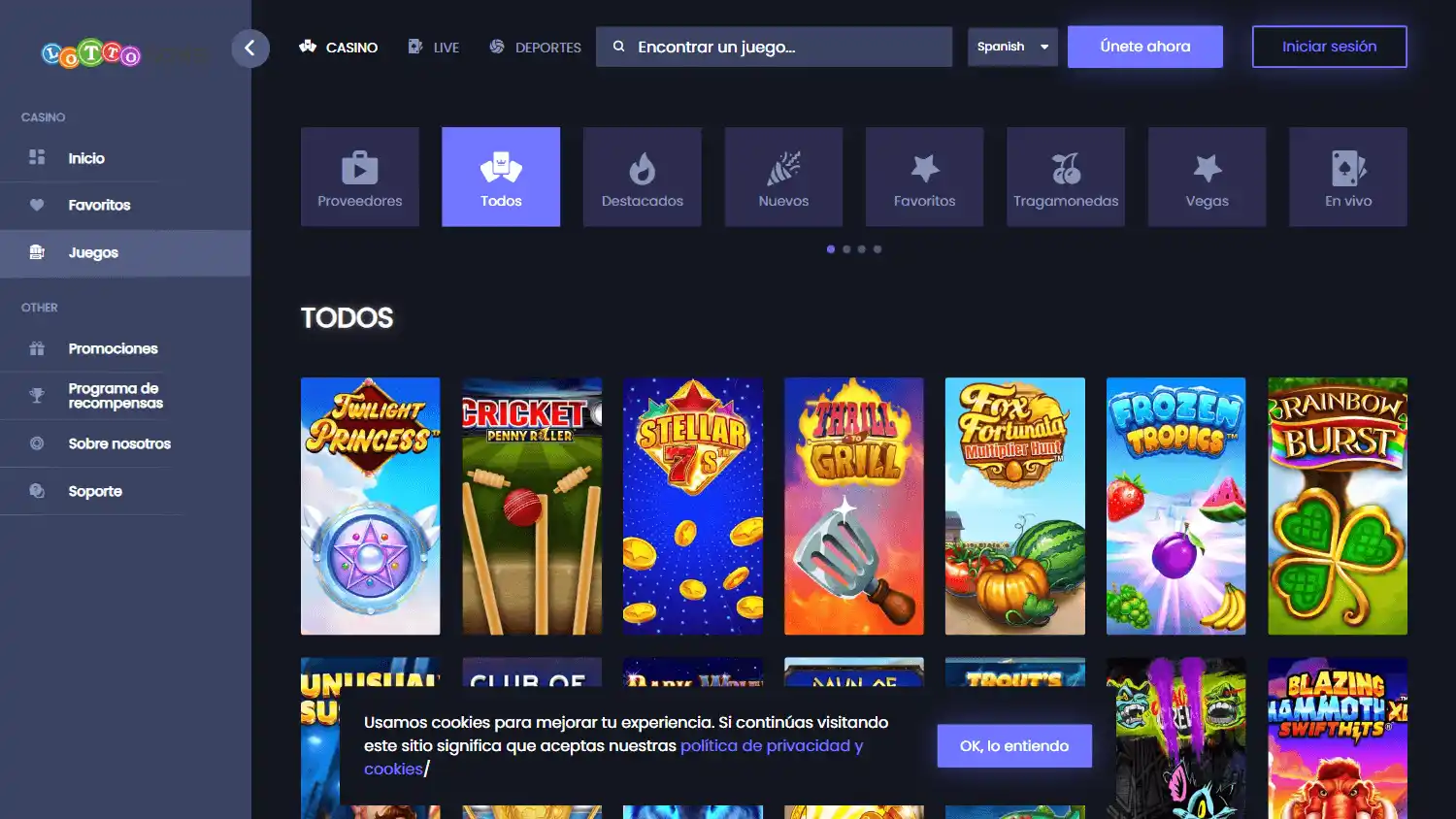 LottoZone Casino screenshot 2