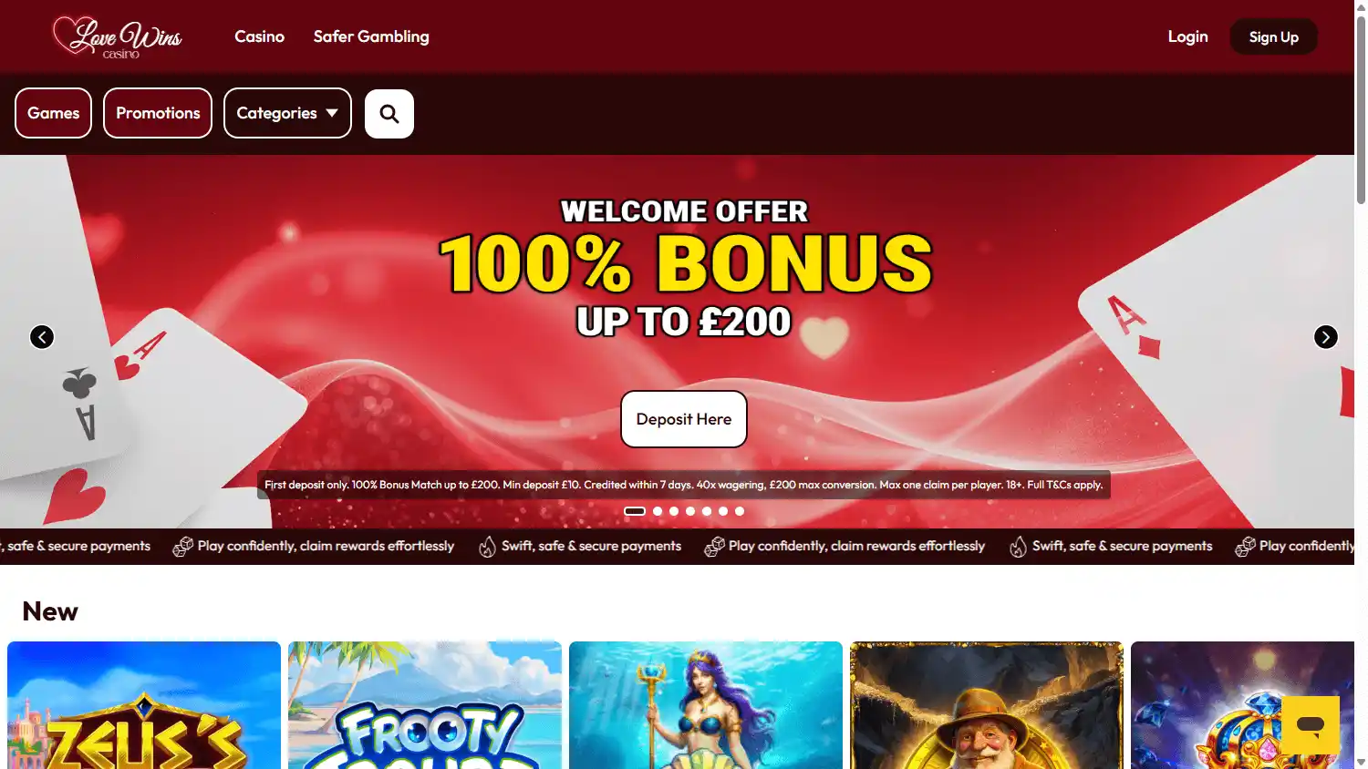 Love Wins Casino screenshot 1