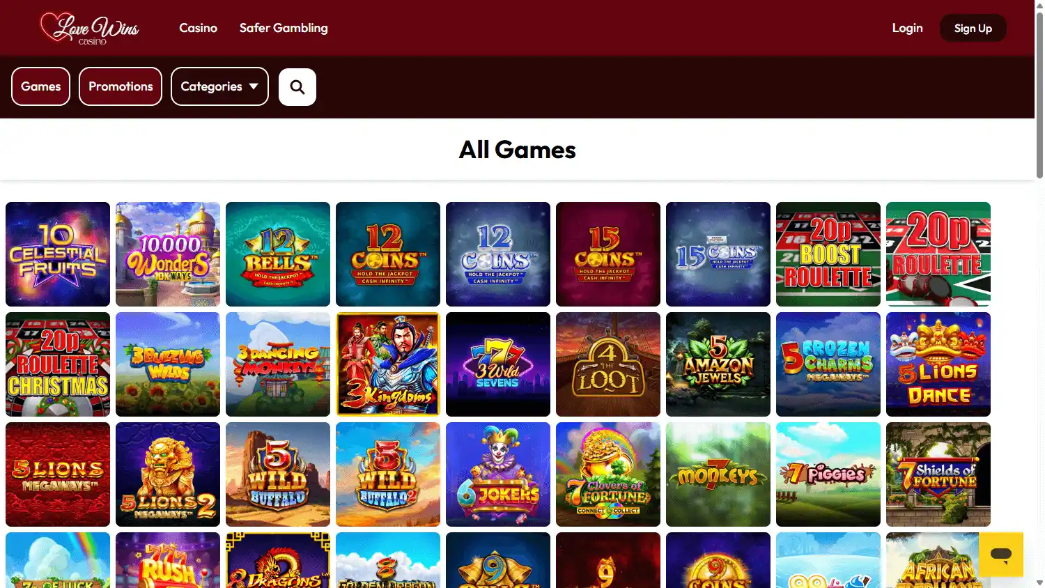Love Wins Casino screenshot 2