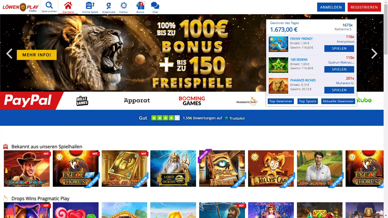 Löwen Play Casino screenshot 1