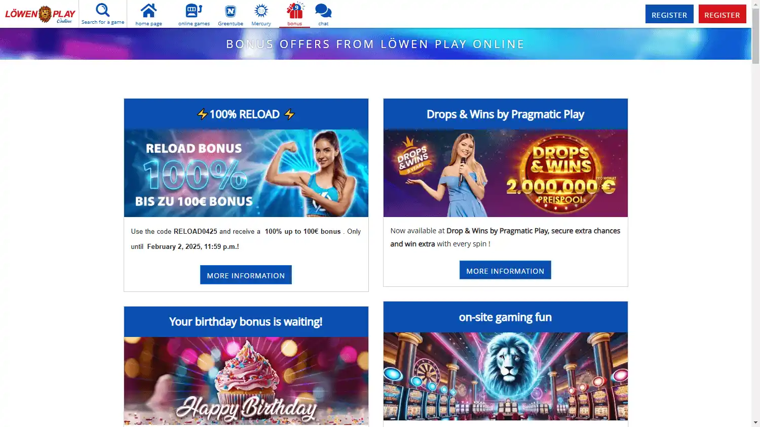 Löwen Play Casino screenshot 4