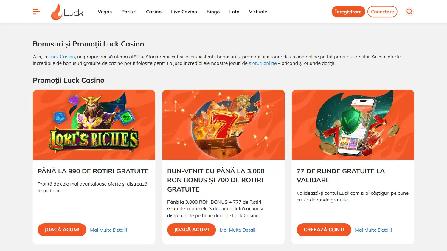 Luck Casino screenshot 3
