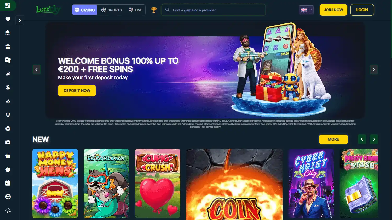 LuckCity Casino screenshot 1