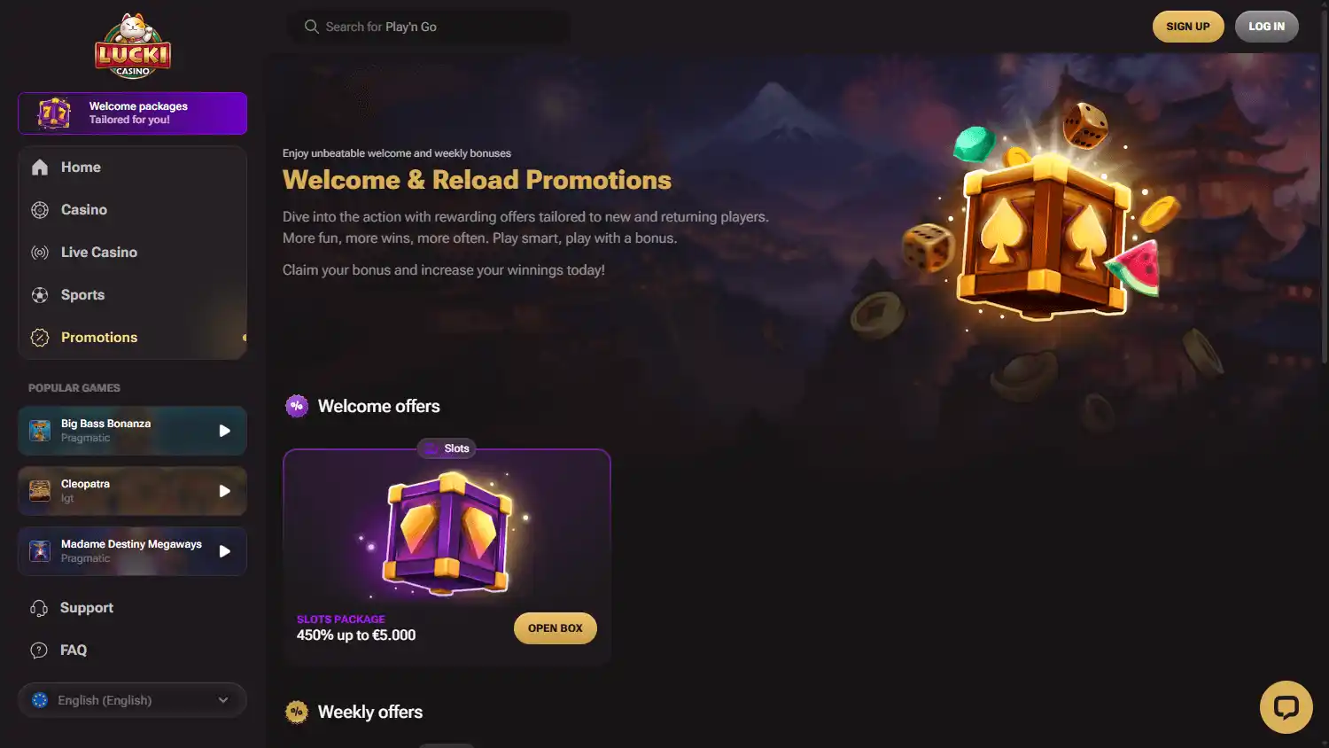 Lucki Casino screenshot 3