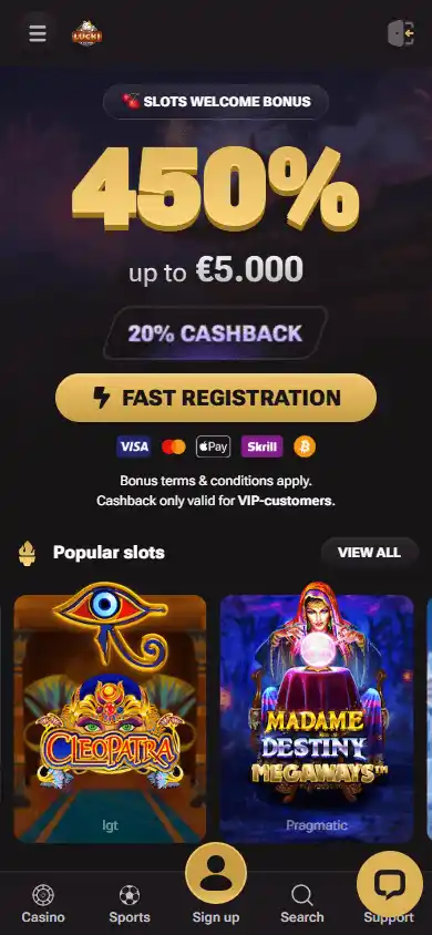 Lucki Casino screenshot 4