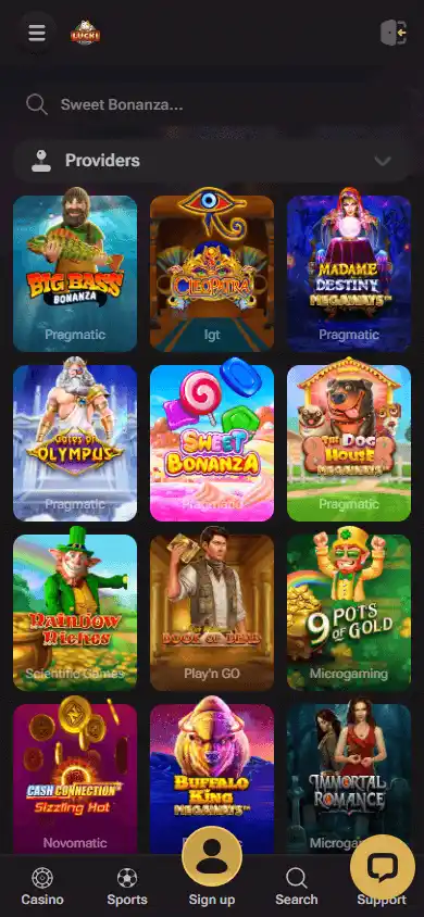 Lucki Casino screenshot 5