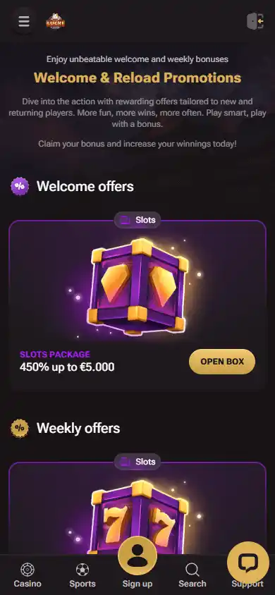Lucki Casino screenshot 6