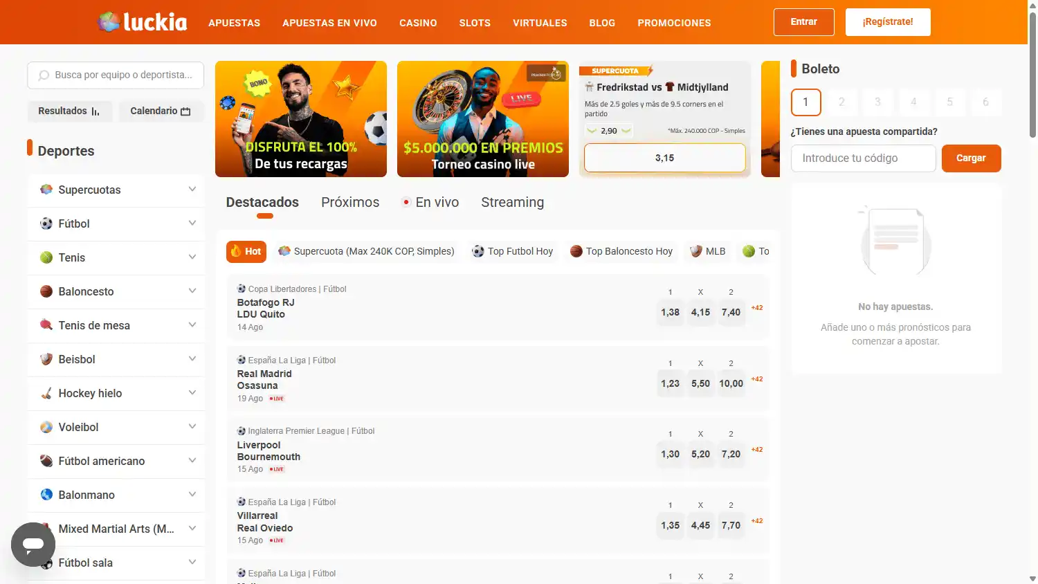 Luckia Casino screenshot 1