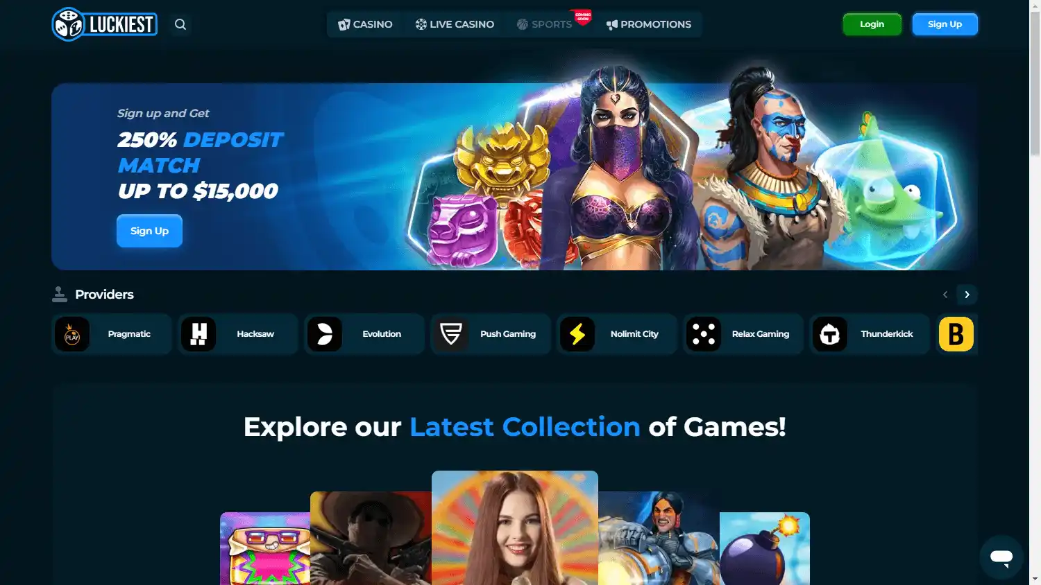 Luckiest Casino screenshot 1