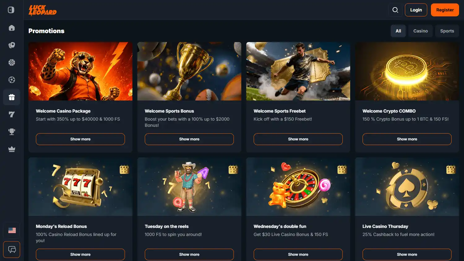 LuckLeopard Casino screenshot 3