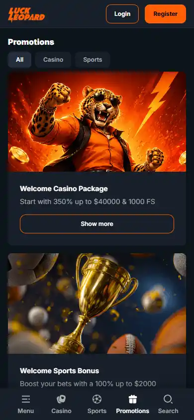 LuckLeopard Casino screenshot 6