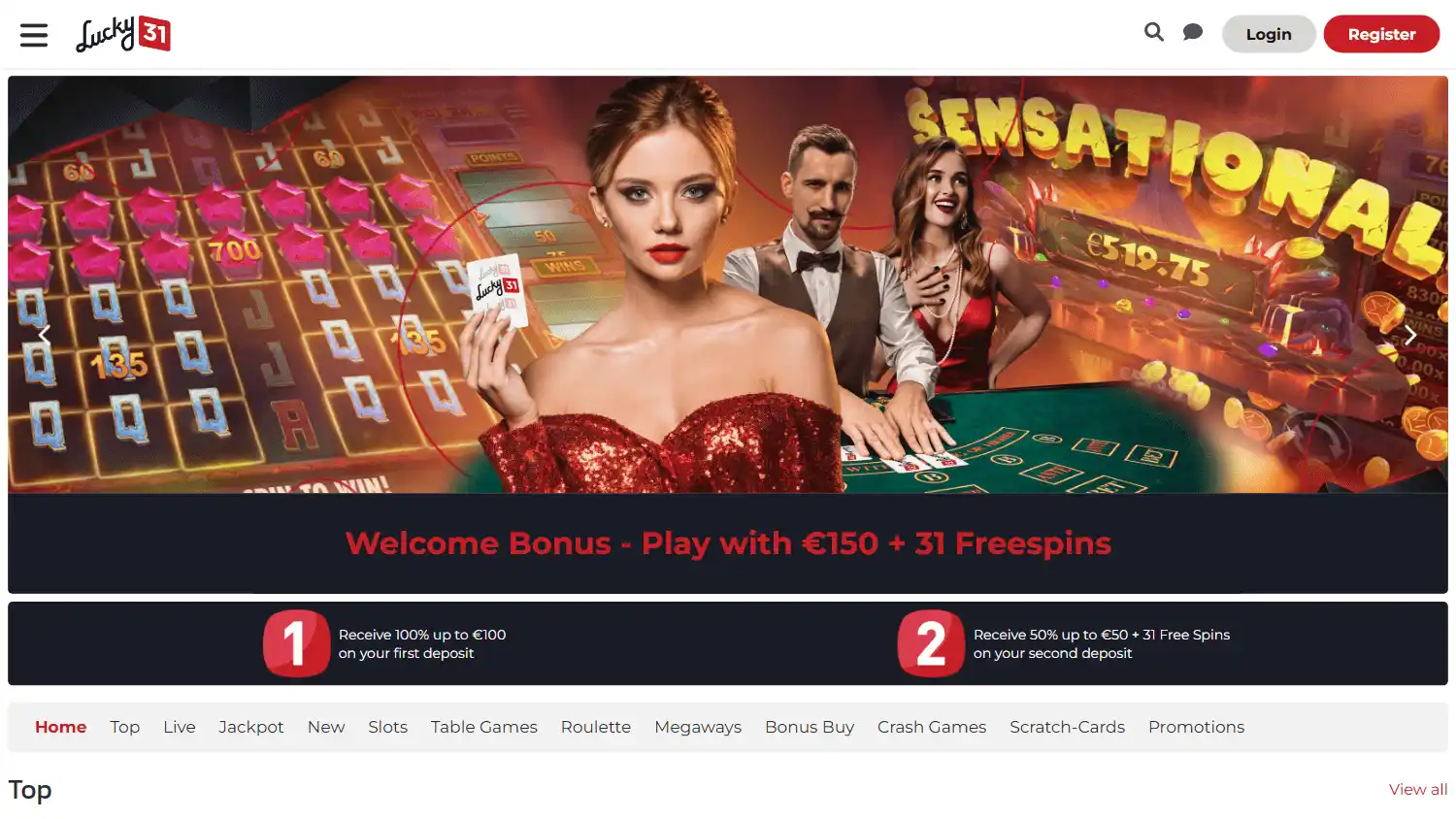 Lucky 31 Casino screenshot 1