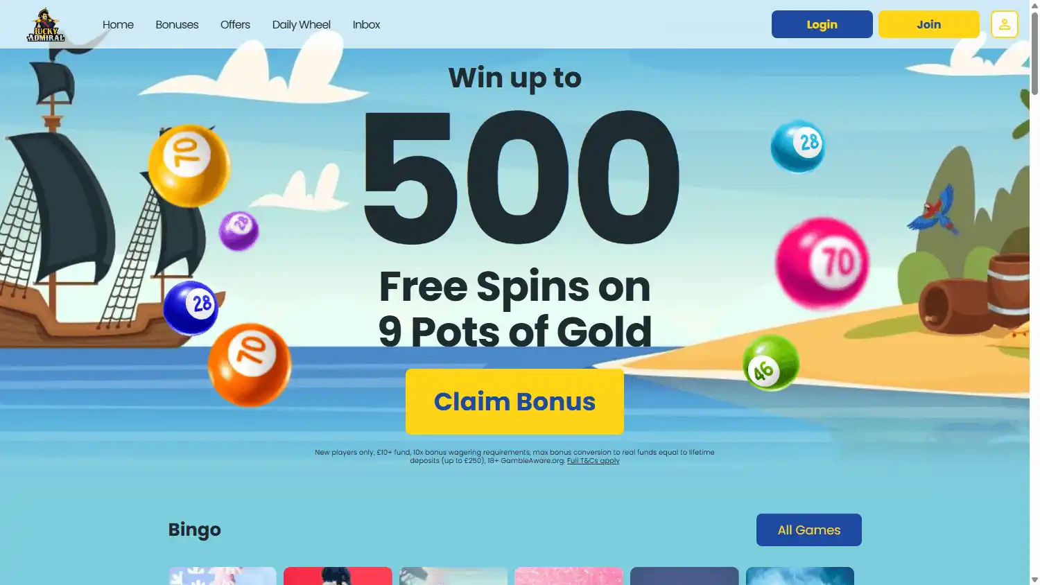 Lucky Admiral Casino screenshot 1