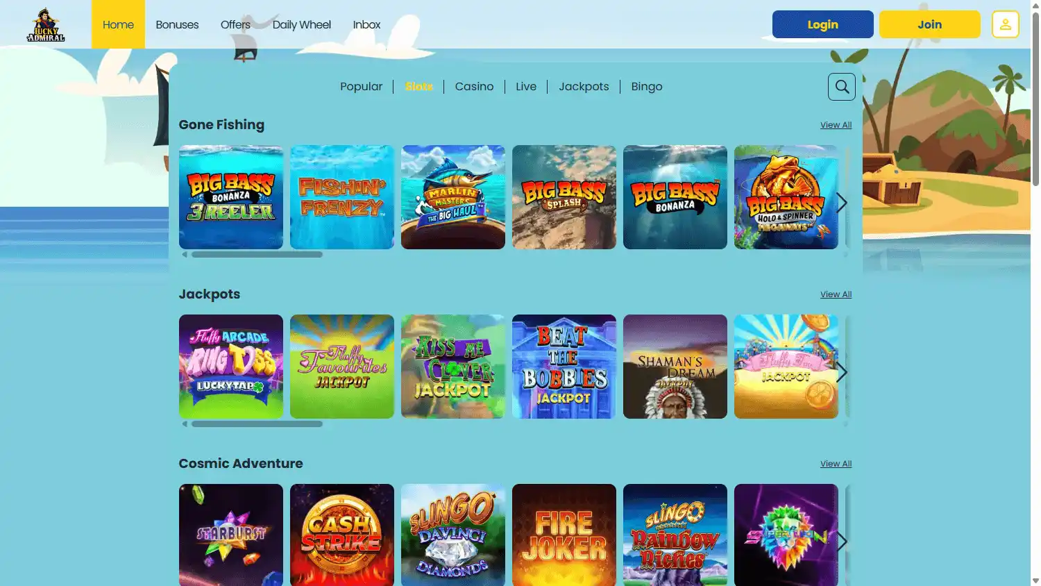 Lucky Admiral Casino screenshot 2