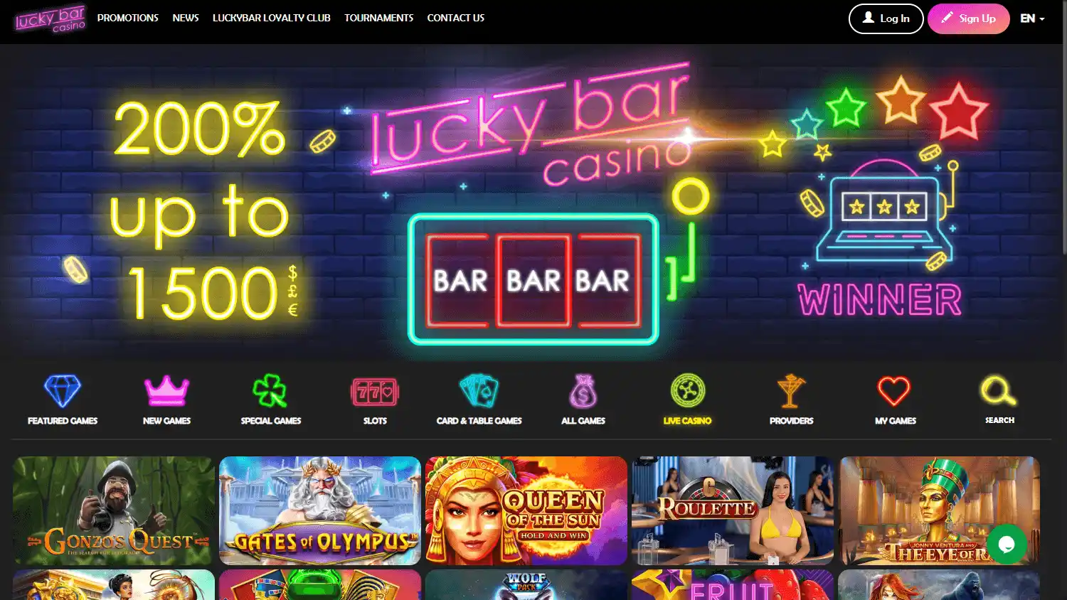 Lucky Bar Casino screenshot 1