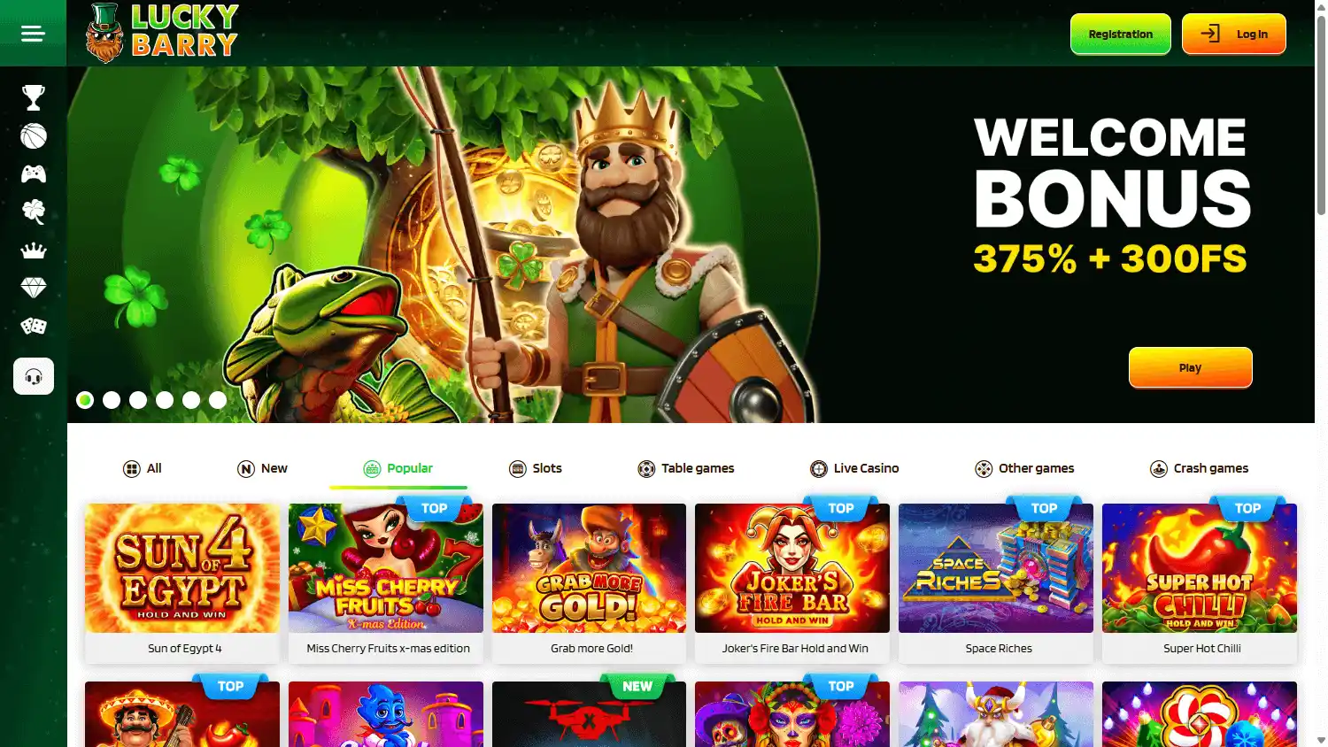 Lucky Barry Casino screenshot 1