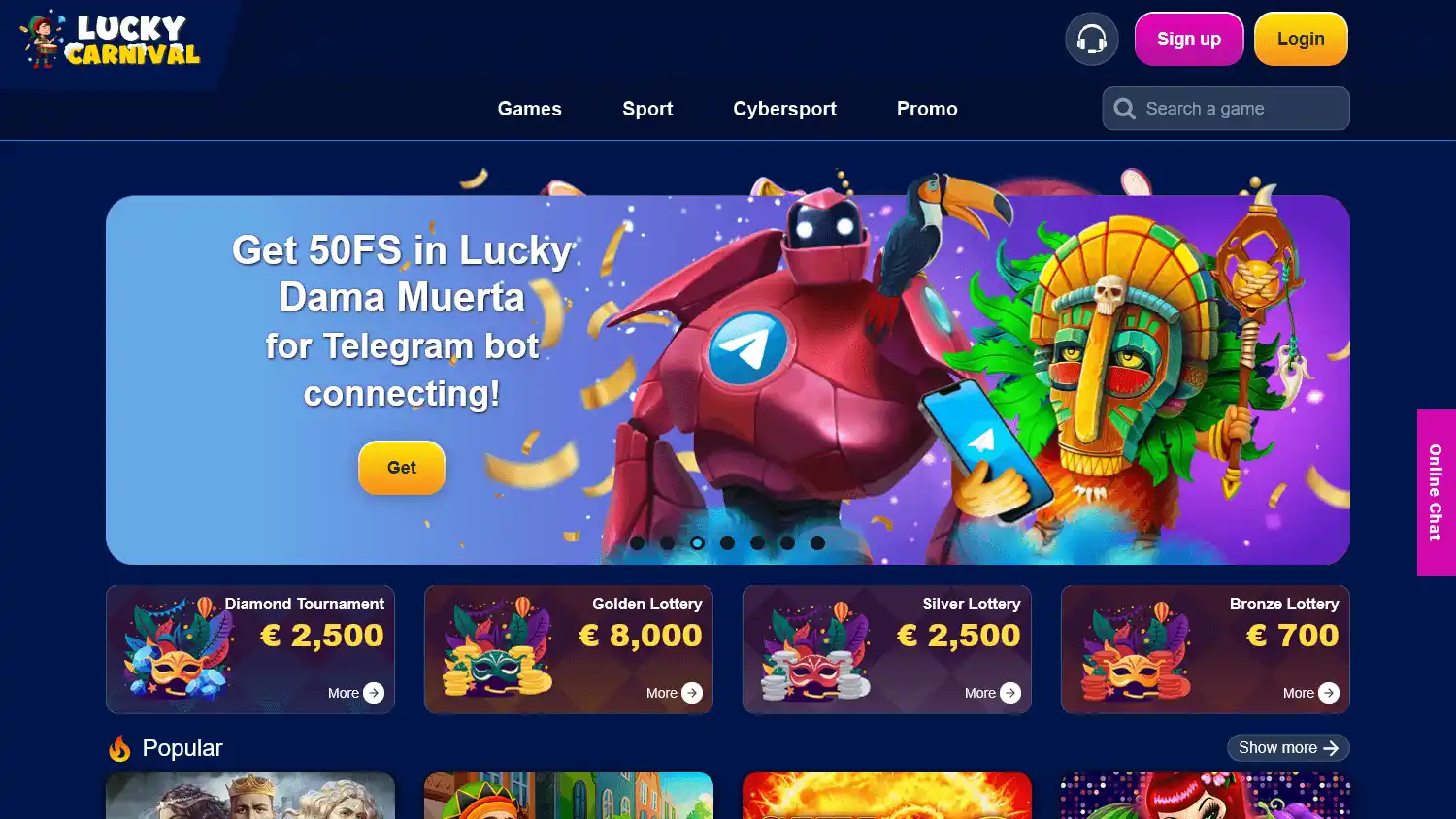 Lucky Carnival Casino screenshot 1