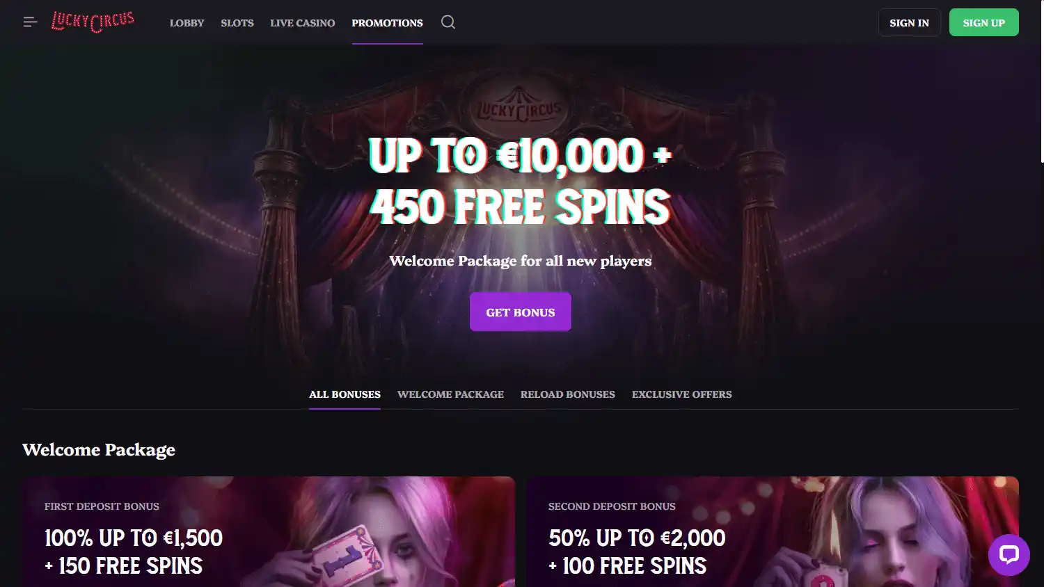 Lucky Circus Casino screenshot 3