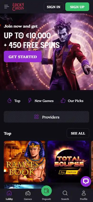 Lucky Circus Casino screenshot 4