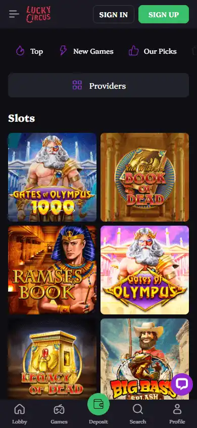 Lucky Circus Casino screenshot 5
