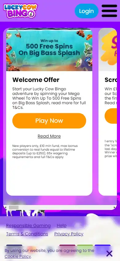 Lucky Cow Bingo Casino screenshot 6