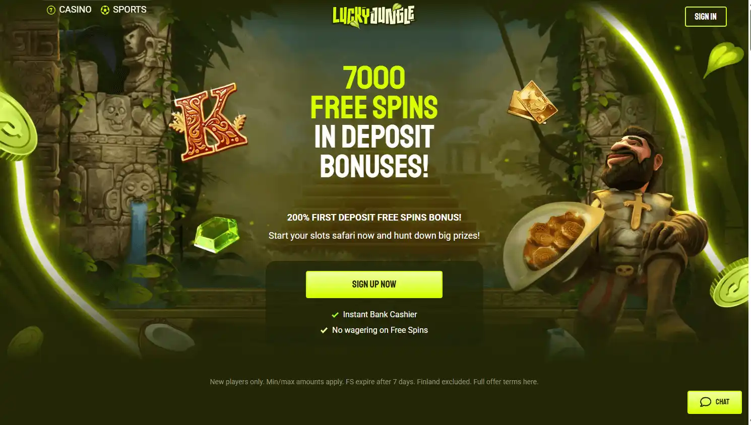 Lucky Jungle Casino screenshot 1