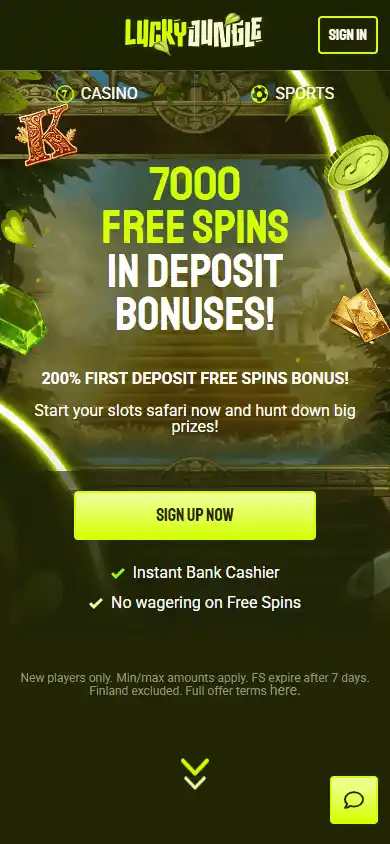 Lucky Jungle Casino screenshot 2