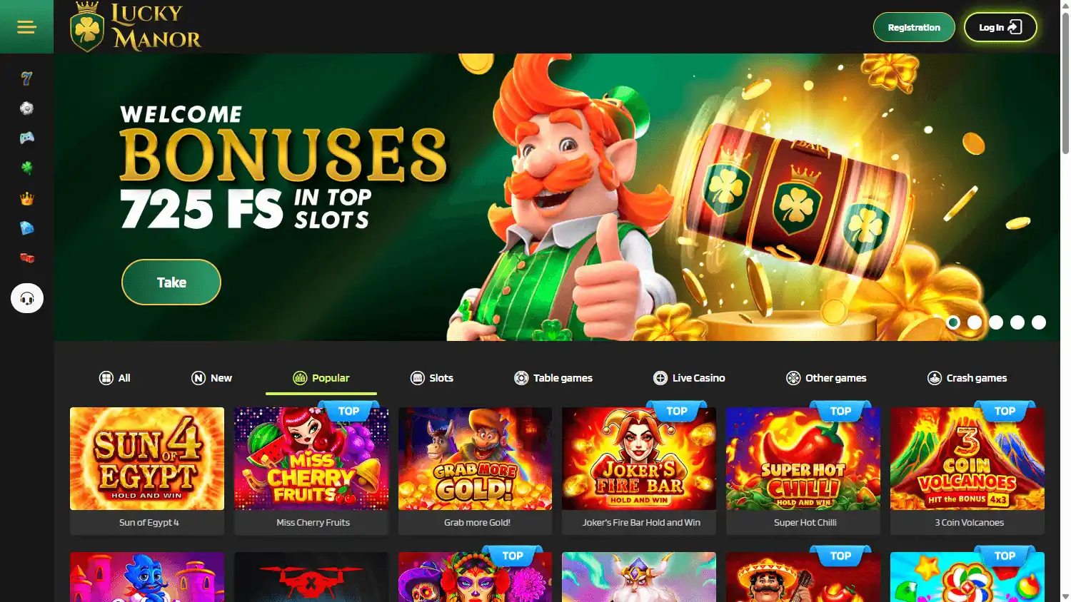 Lucky Manor Casino screenshot 1