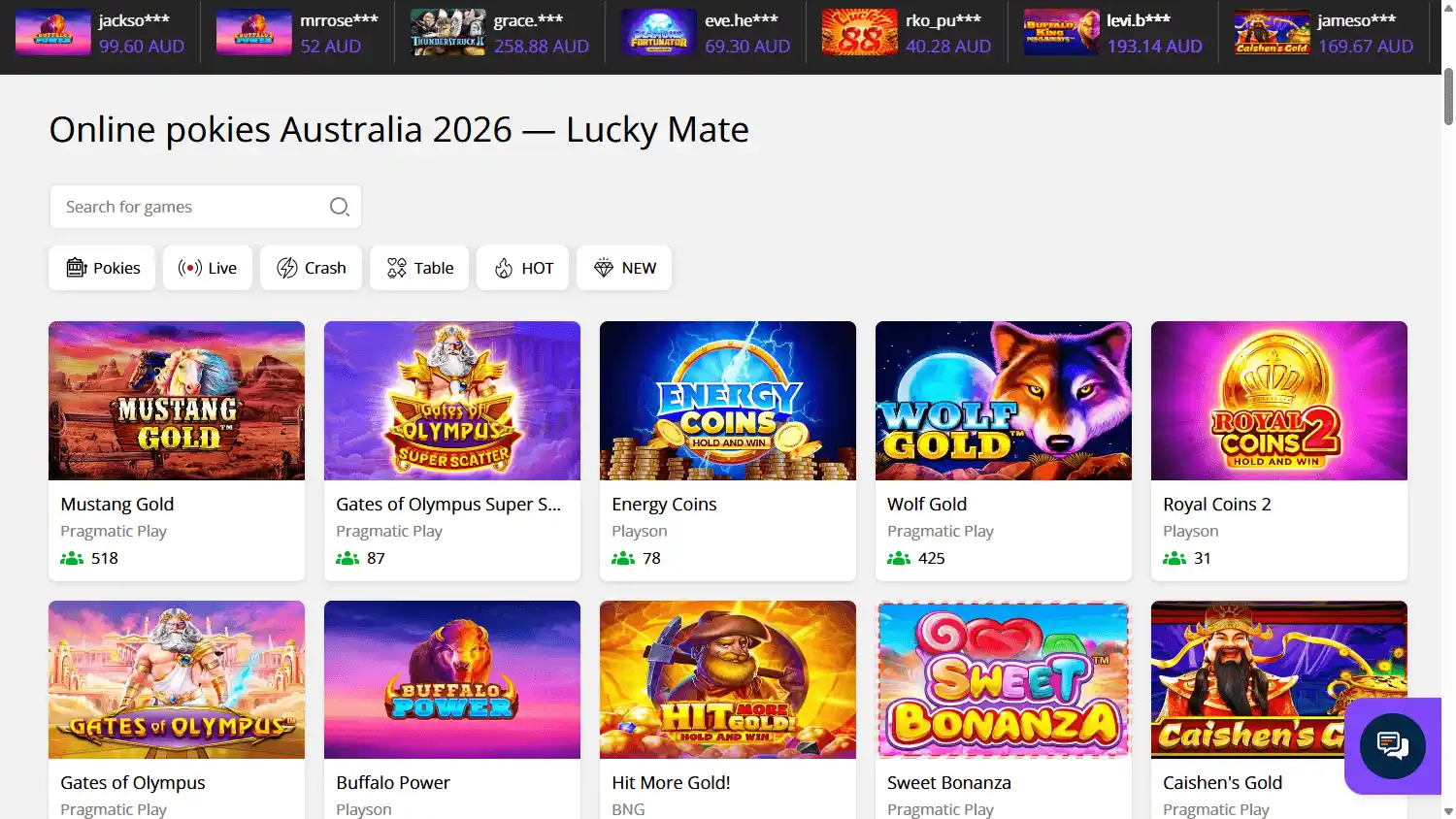 Lucky Mate Casino screenshot 2