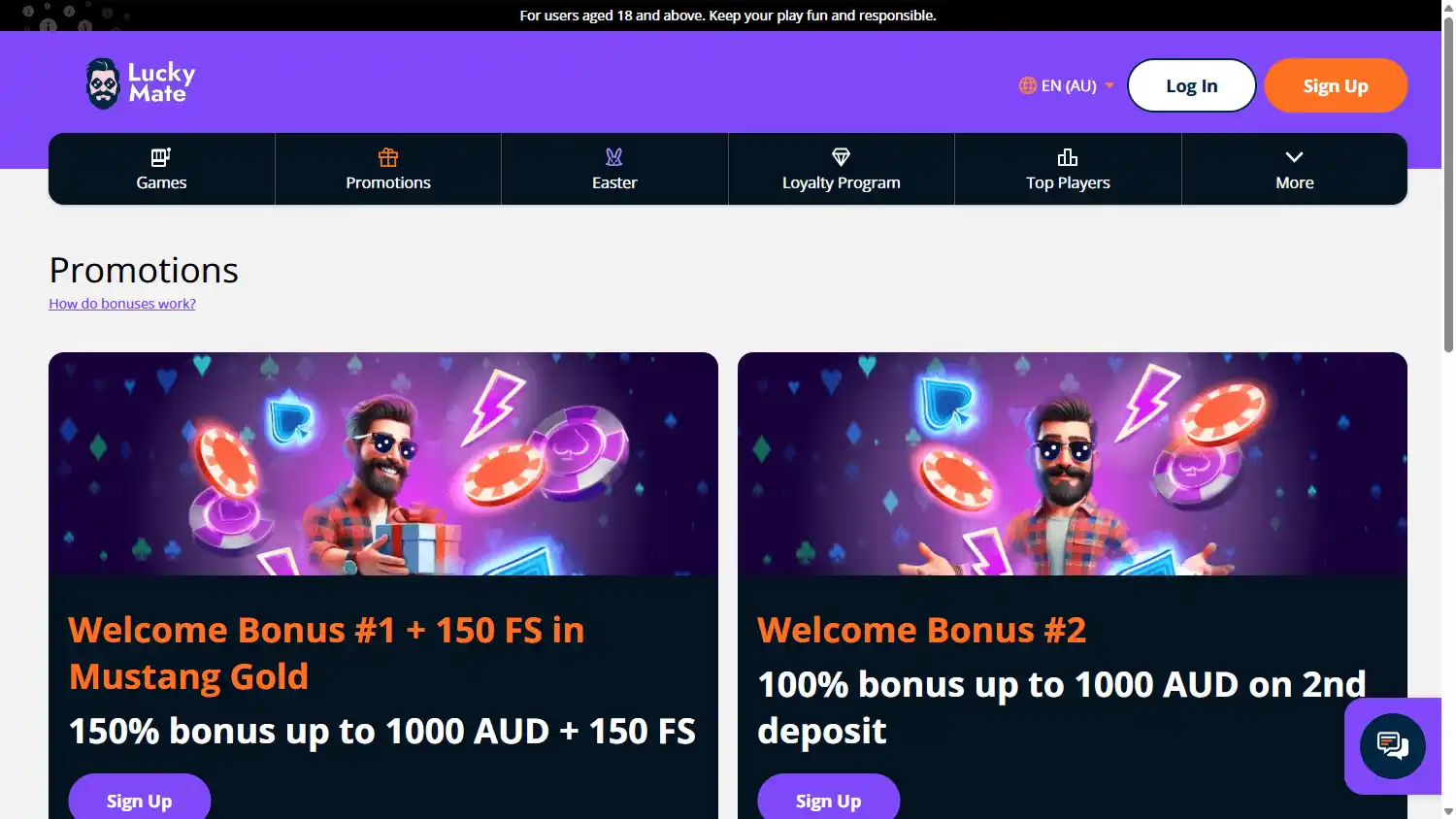 Lucky Mate Casino screenshot 3
