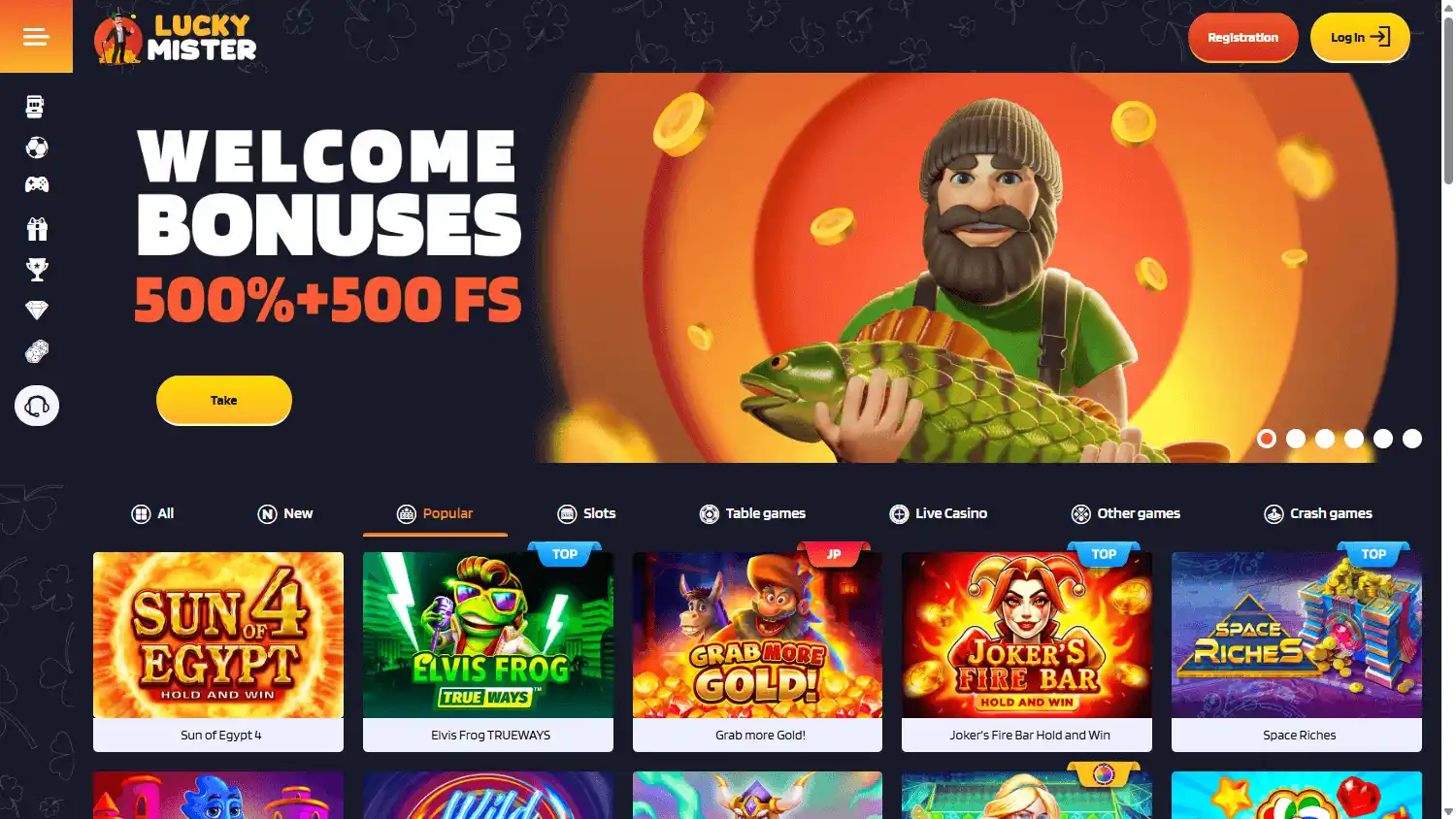 Lucky Mister Casino screenshot 1