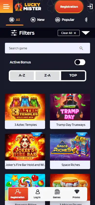 Lucky Mister Casino screenshot 5