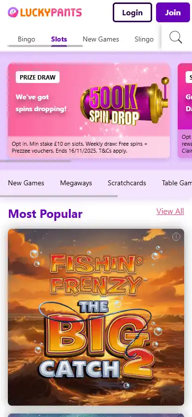 Lucky Pants Bingo Casino screenshot 5