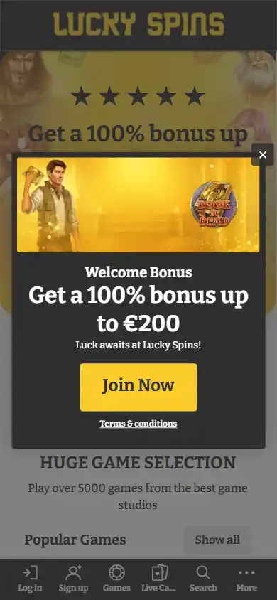 Lucky Spins Casino screenshot 3