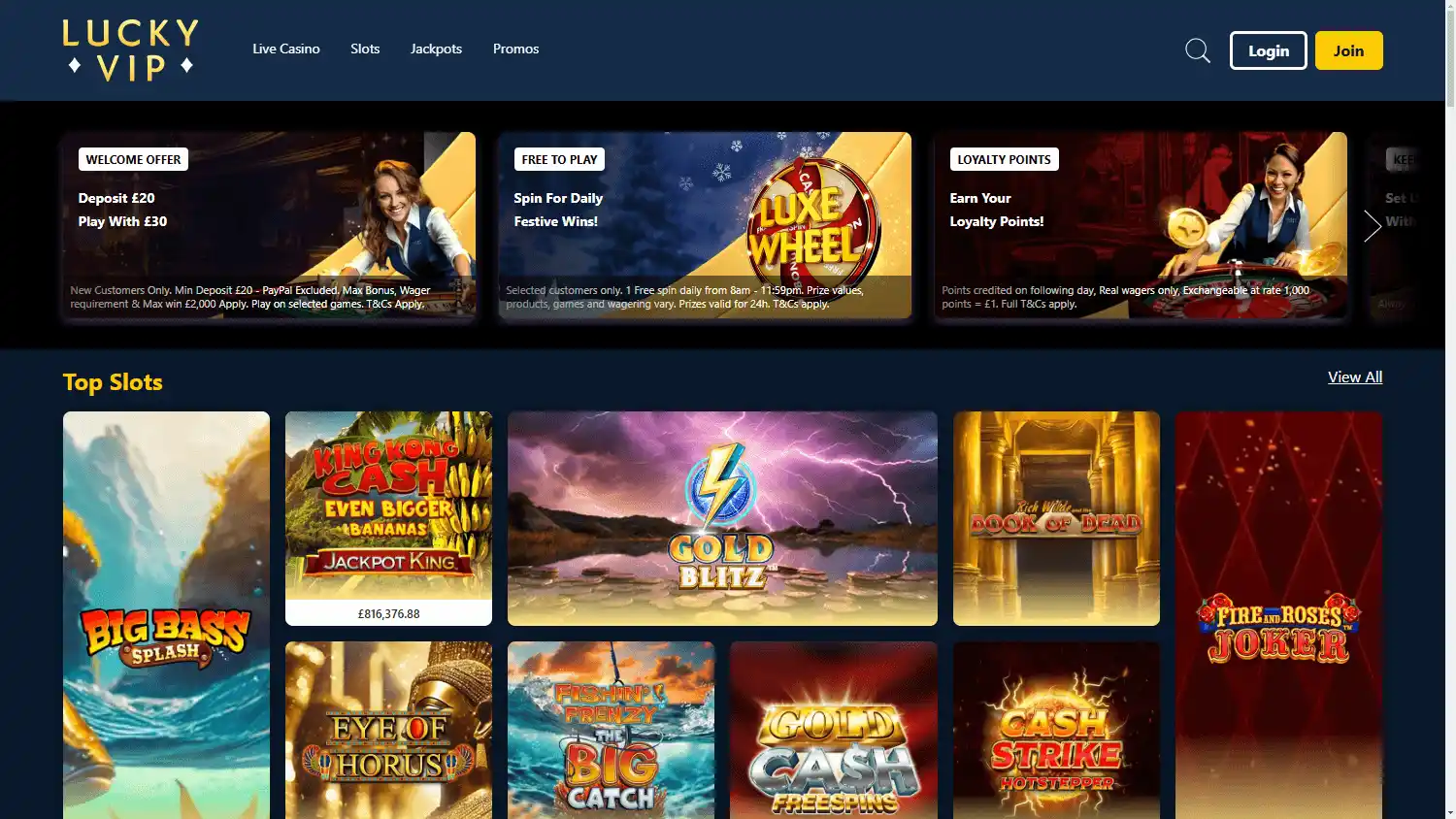 Lucky VIP Casino screenshot 1